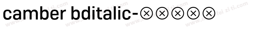 camber bditalic字体转换